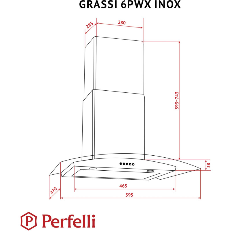 Витяжка Perfelli GRASSI 6PWX INOX