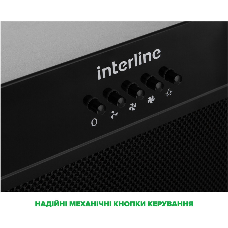 Витяжка INTERLINE LINE S BL A/60 GL/PB