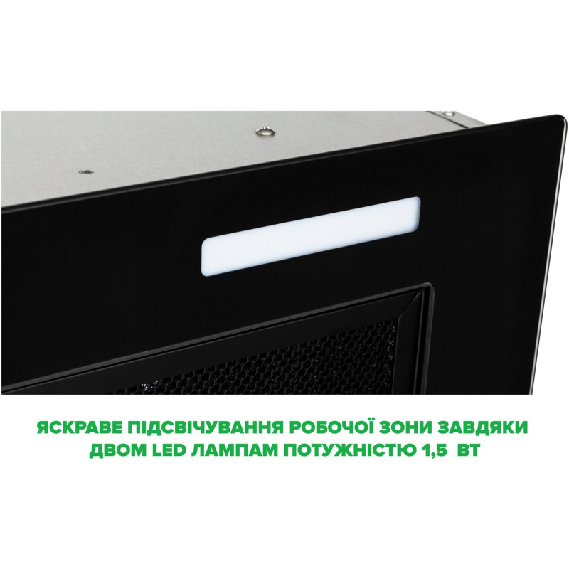 Витяжка INTERLINE LINE S BL A/60 GL/PB