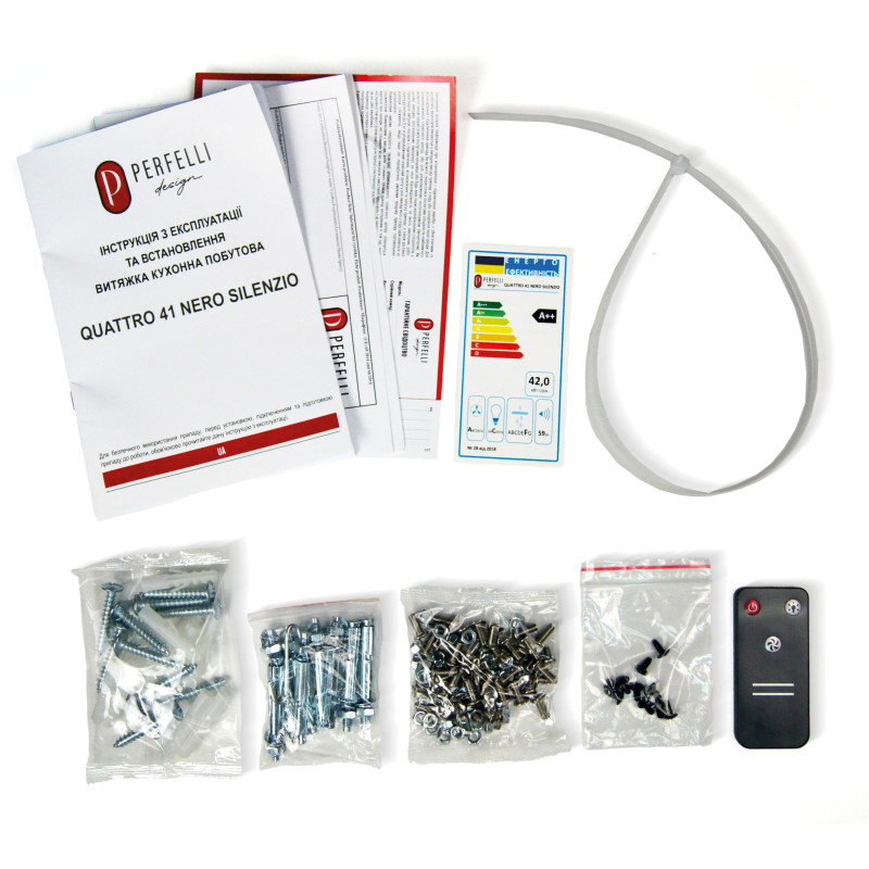 Витяжка PERFELLI DESIGN QUATTRO 41 NERO SILENZIO