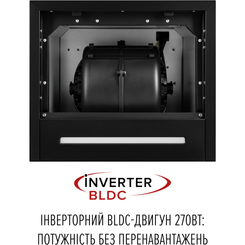 Витяжка PERFELLI DESIGN QUADRO 36 NERO SILENZIO