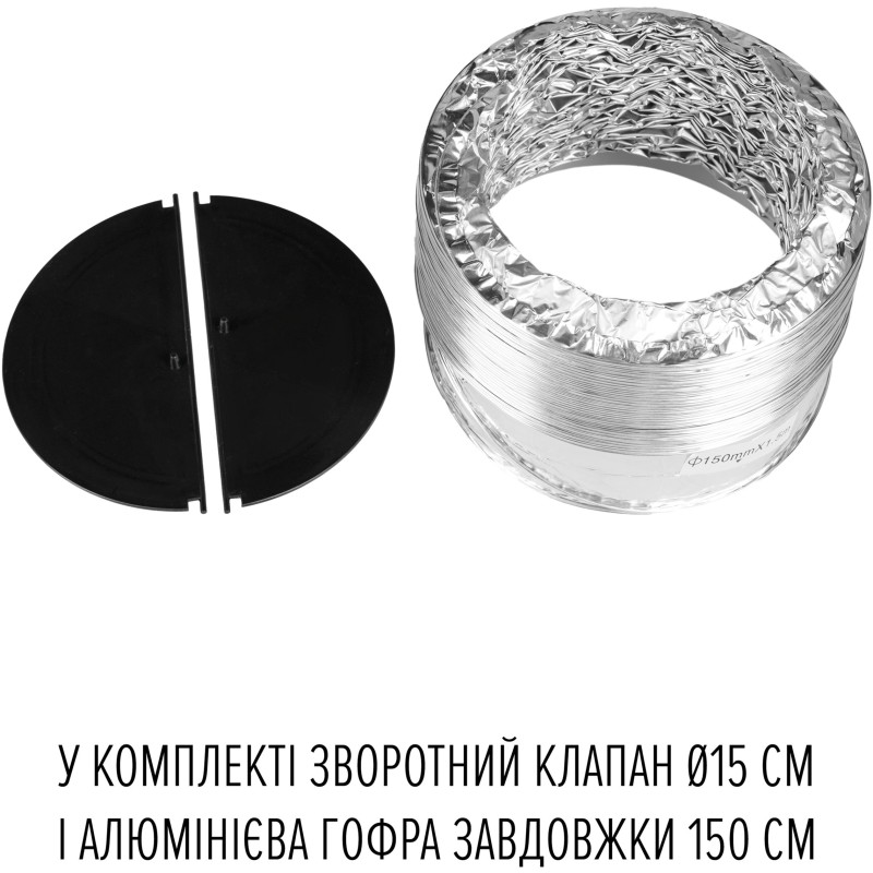 Витяжка PERFELLI DESIGN QUADRO 36 NERO SILENZIO