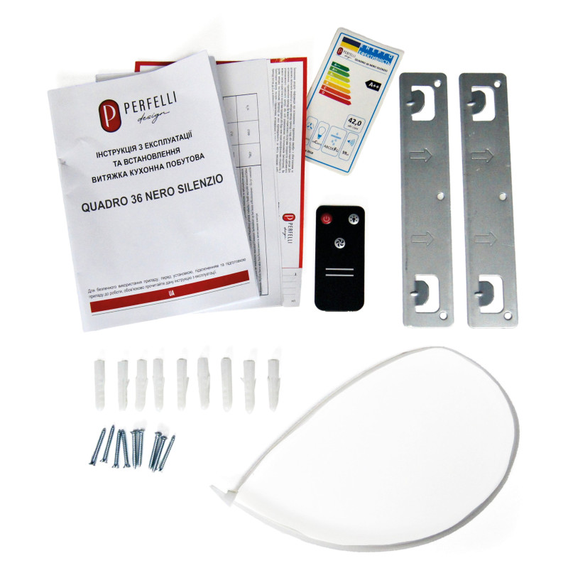 Витяжка PERFELLI DESIGN QUADRO 36 NERO SILENZIO