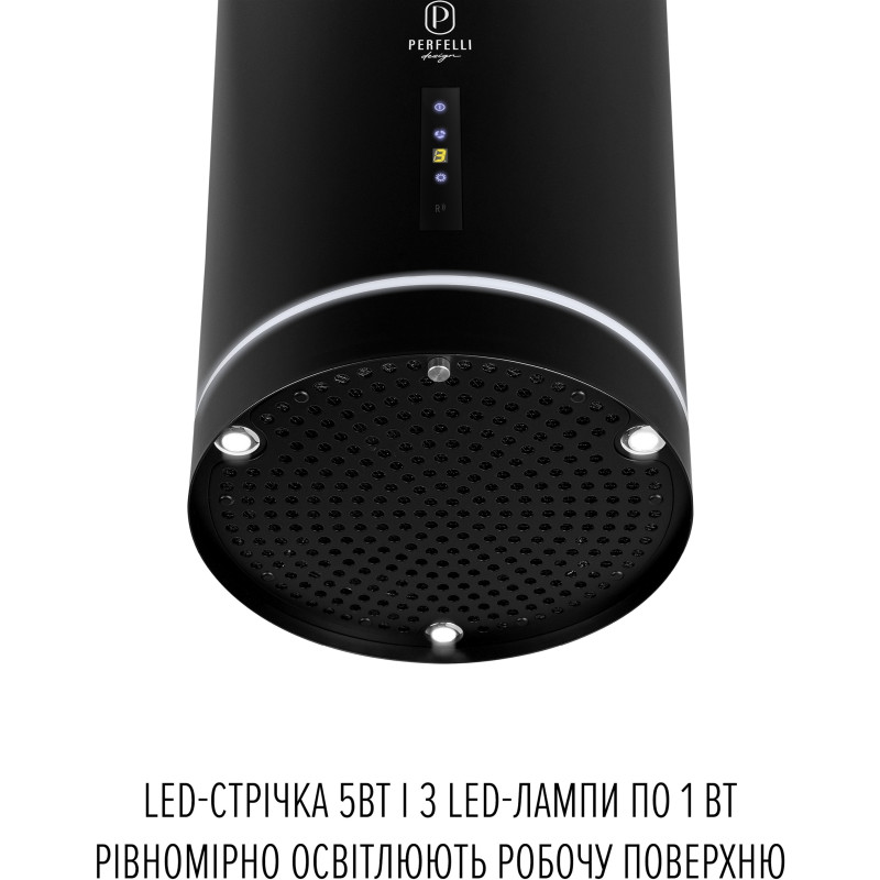 Витяжка PERFELLI DESIGN RICCO 35 NERO SILENZIO