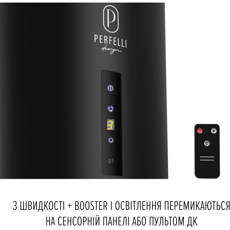 Витяжка PERFELLI DESIGN RICCO 35 NERO SILENZIO