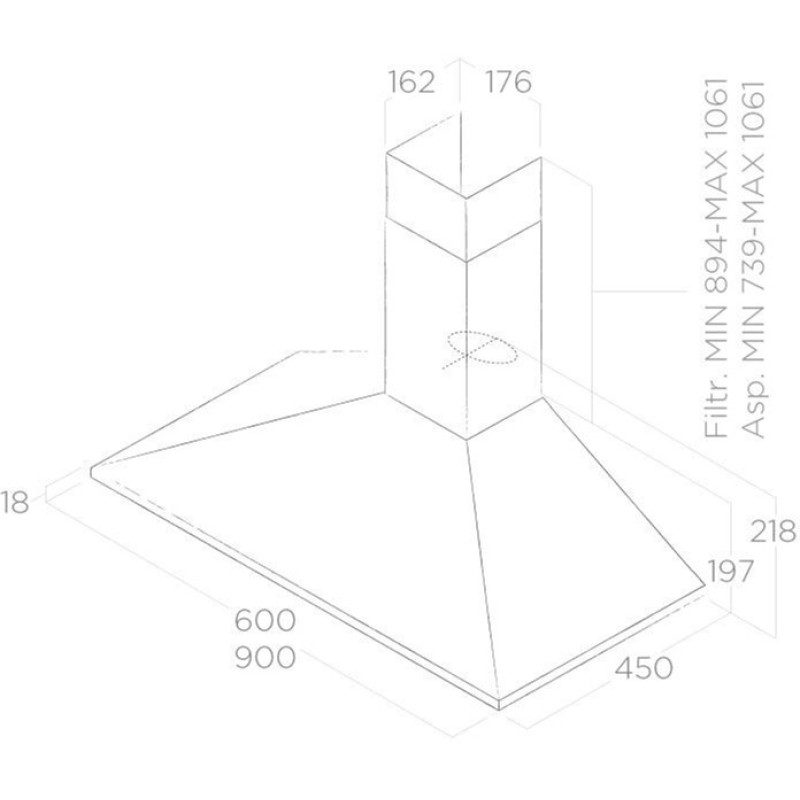 Витяжка Elica MISSY BL/A/60