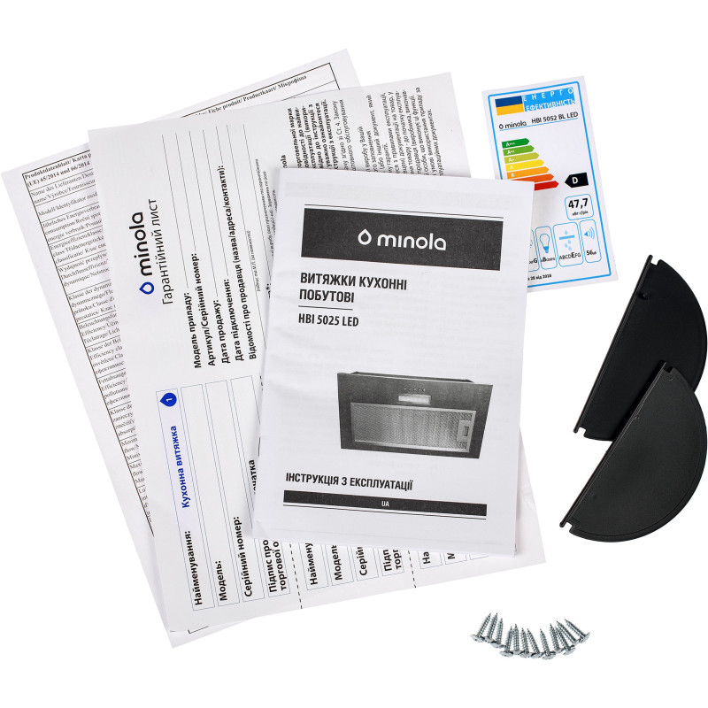 Витяжка Minola HBI 5025 BLF LED