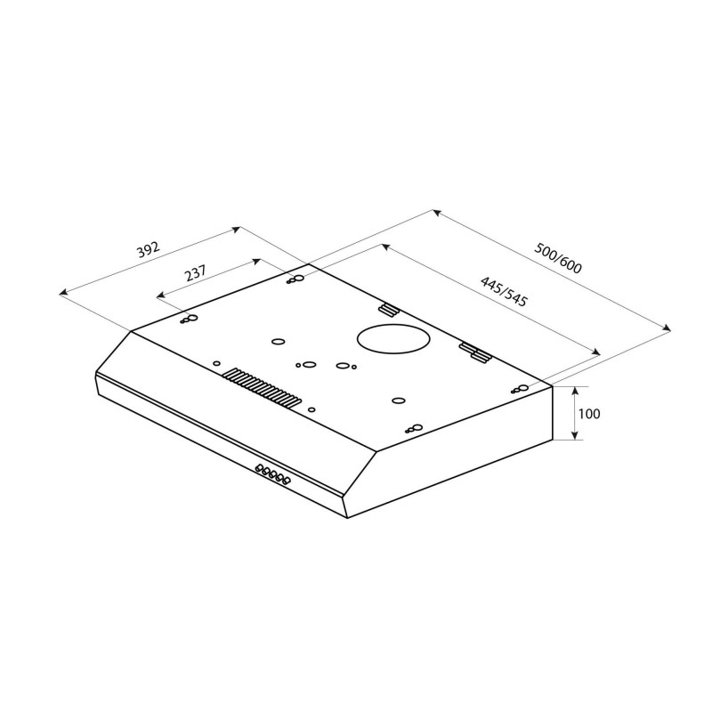 Витяжка PYRAMIDA UX 50 (380) B WH