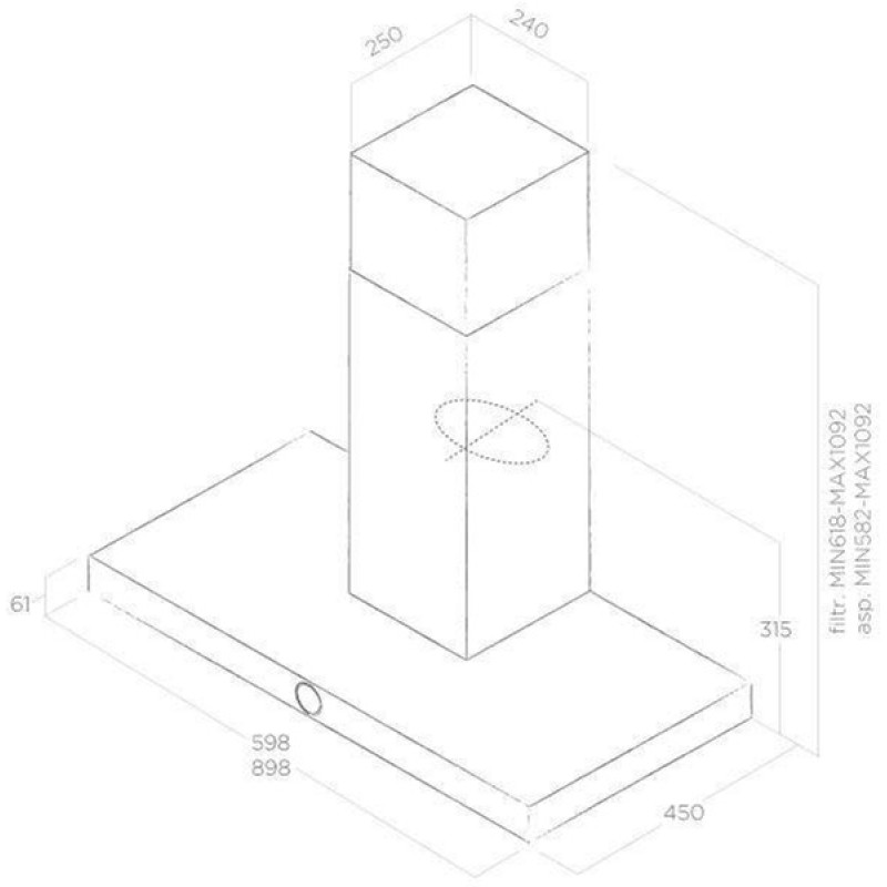  Витяжка ELICA LOL BL/A/60 MOON EDITION