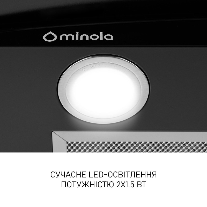 Витяжка Minola MTG 6242 BL LED
