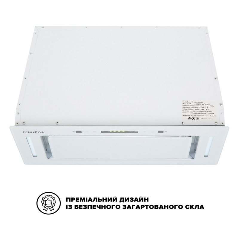 Витяжка INTERLINE JOLLY WH A/60/GL/K