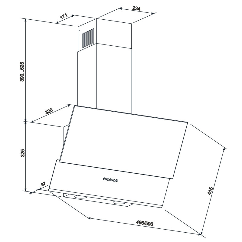 Витяжка ELEYUS Della 700 50 BL