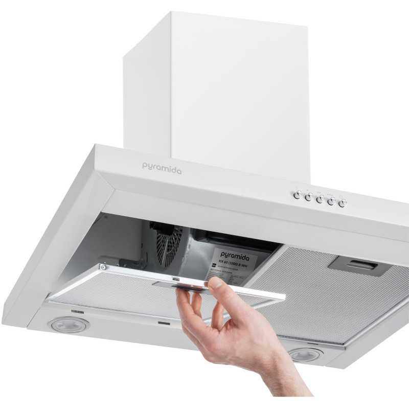 Витяжка PYRAMIDA KX 60 (1000) B WH
