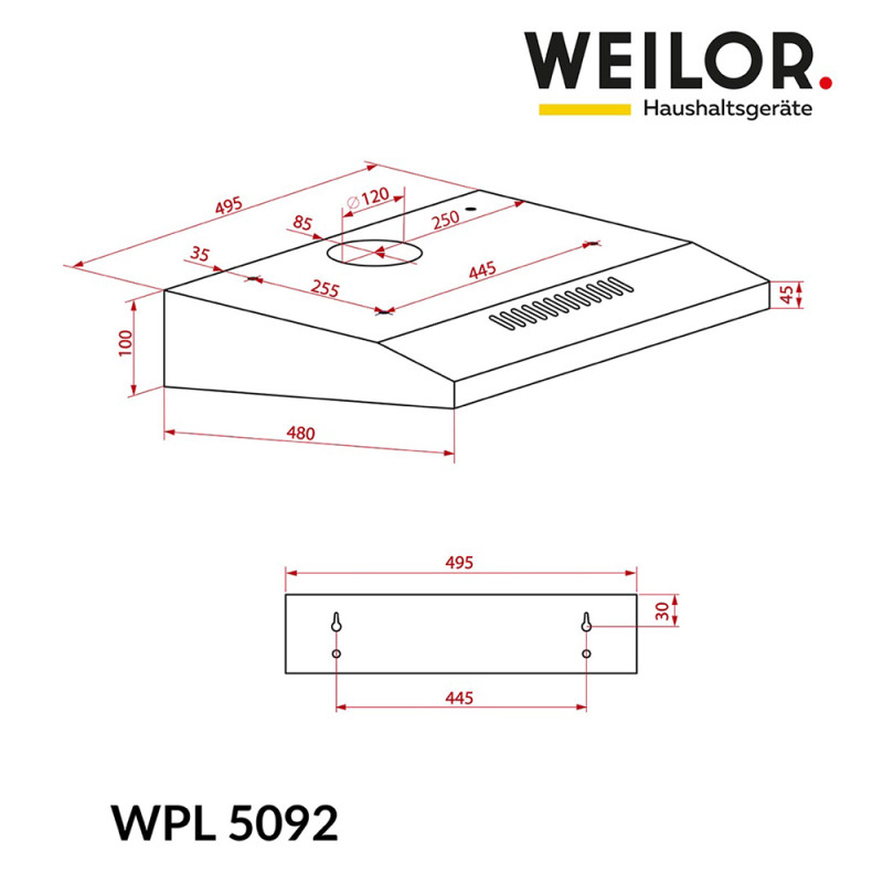 Витяжка Weilor WPL 5092 I