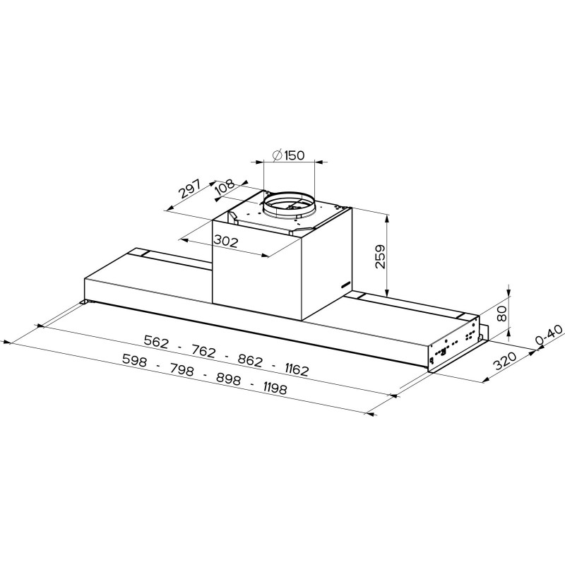 Витяжка Faber In-Nova Touch Bk/X A90 (305.0611.153)