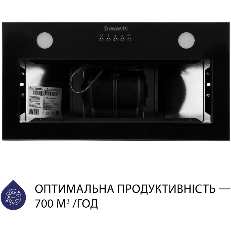 Витяжка Minola HBI 5262 BL GLASS 700 LED