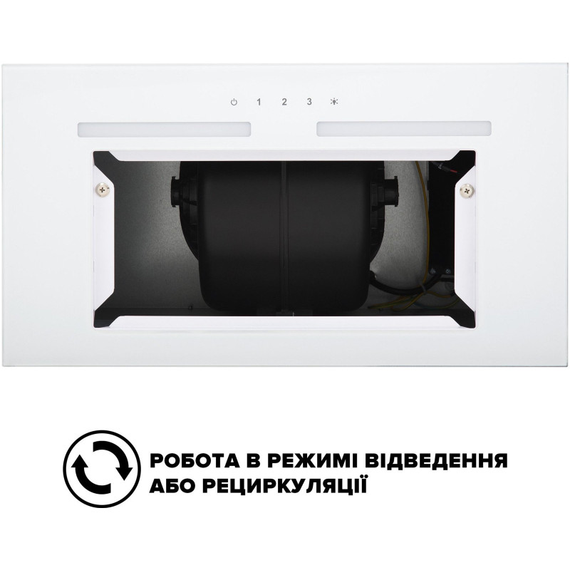 Витяжка INTERLINE SWAY WH A/60 GL/S