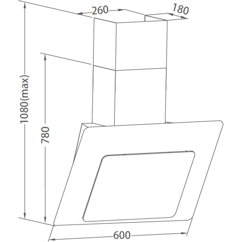 Витяжка PYRAMIDA NRX 60 (800) SR XGBL