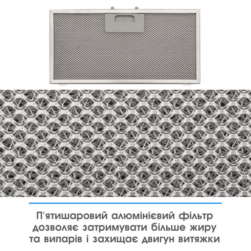 Витяжка Eleyus GEMINI 1200 LED 52 BL