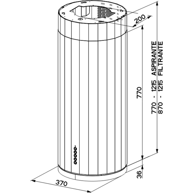 Витяжка Faber Corinthia Isola Ev8+ Dg Matt/Concrete A37 (110.0456.220)