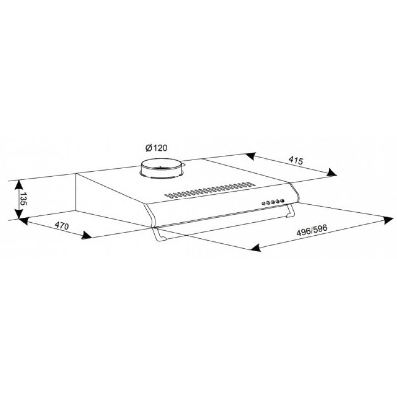 Витяжка ELEYUS Bona II LED SMD 50 IS