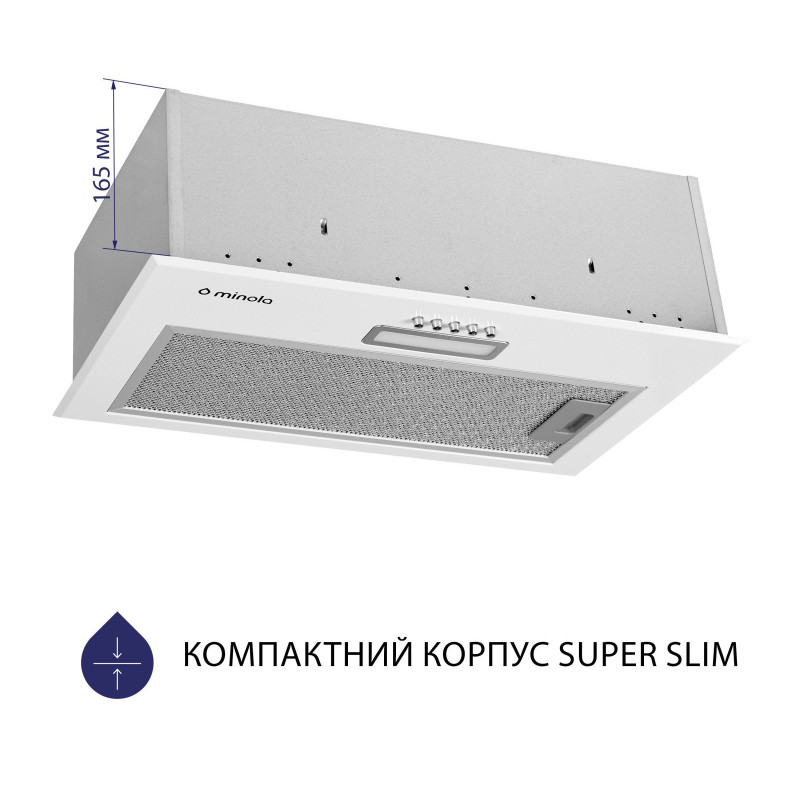 Витяжка Minola HBI 5614 WH 1000 LED