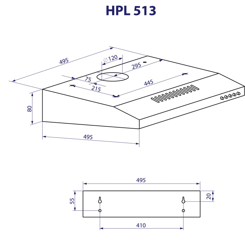 Витяжка Minola HPL 513 BL