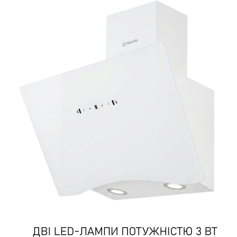 Витяжка Minola HVS 6812 WH 1200 LED