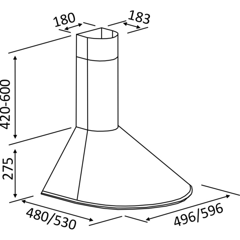Витяжка ELEYUS Viola 750 60 BL