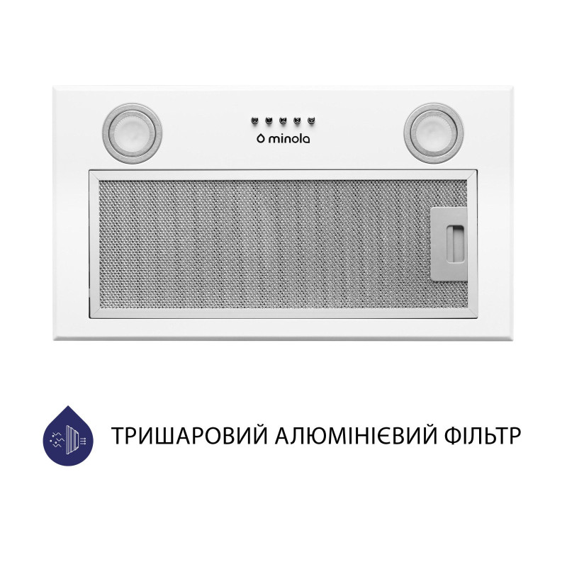 Витяжка Minola HBI 5722 WH 1200 LED