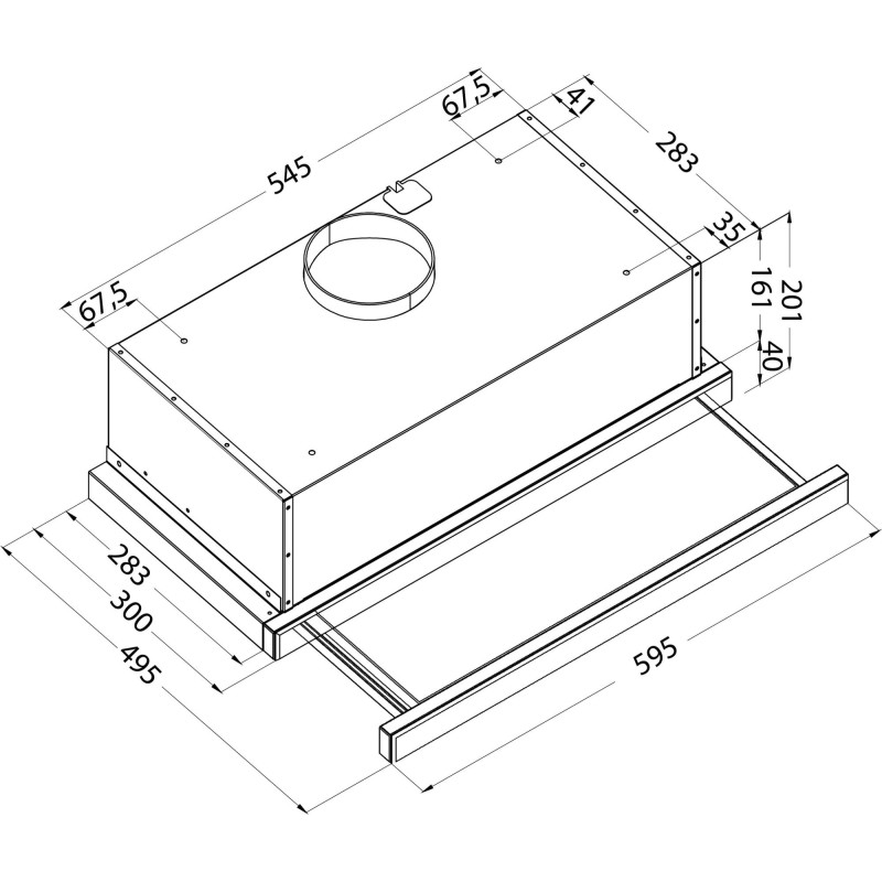 Витяжка PYRAMIDA ATH 60 (400) BL