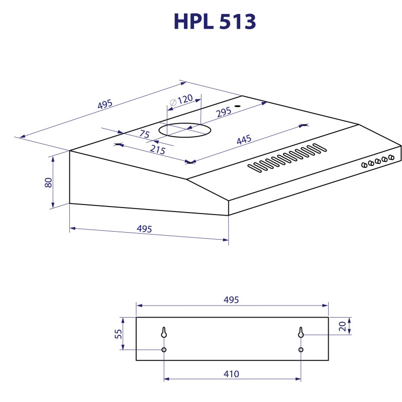 Витяжка Minola HPL 513 WH