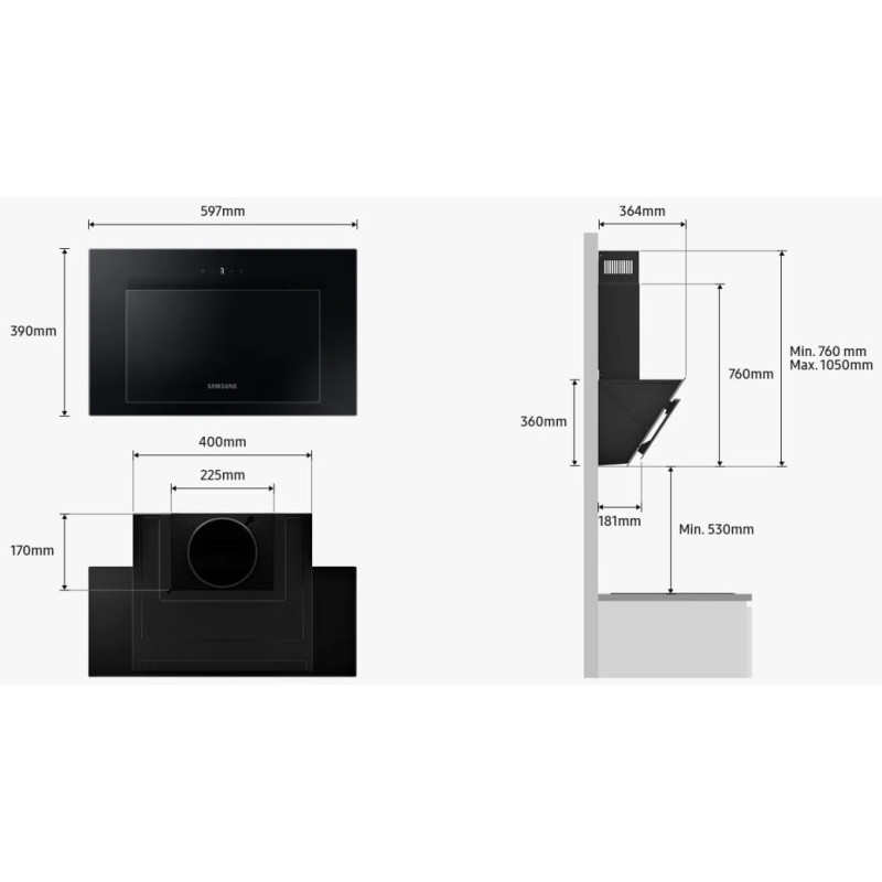 Витяжка Samsung NK24B3501VB/WT