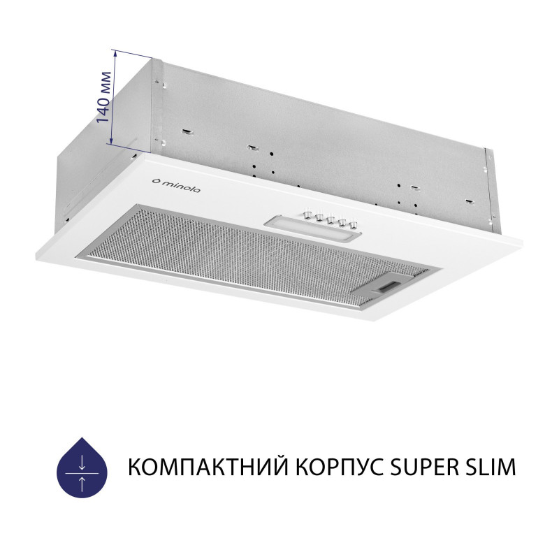Витяжка Minola HBI 5025 WH LED