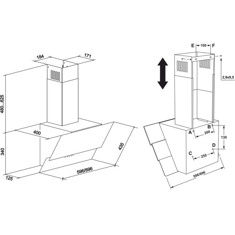 Витяжка ELEYUS GALANT 1200 LED 60 BG