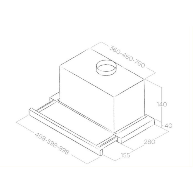 Витяжка Elica TT14 LUX BL/A/50