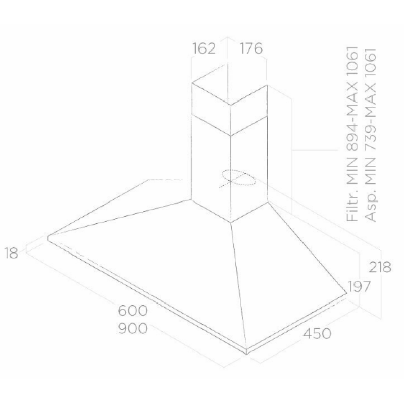 Витяжка Elica CHIMMY PB IX/A/90