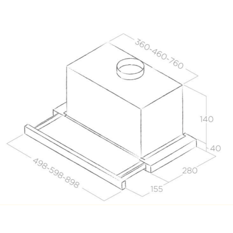 Витяжка Elica TT14 LUX GRIX/A/50