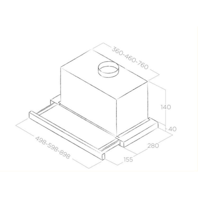 Витяжка Elica TT14 LUX GRIX/A/60