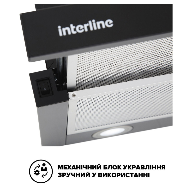 Витяжка Interline SHARK PLUS BL/S A/60