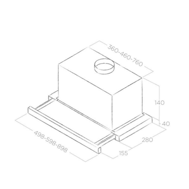 Витяжка Elica TT14 LUX WH/A/60