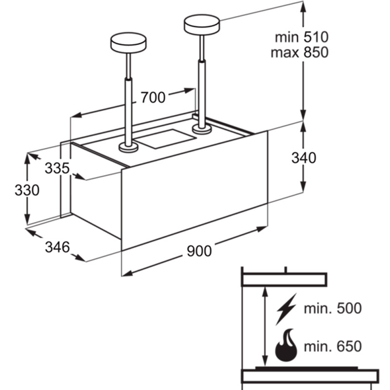 Витяжка ELECTROLUX KFIA19R