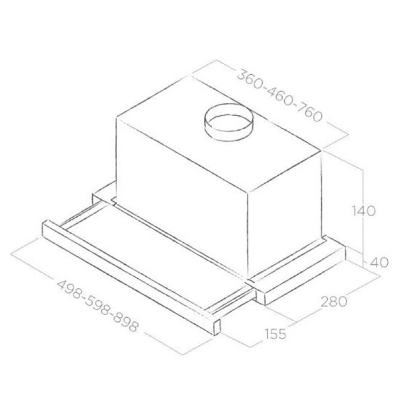 Витяжка Elica TT14 PLUS BL/A/60