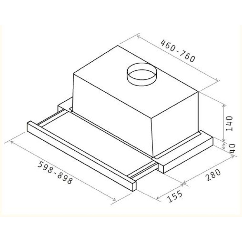 Витяжка Elica TT14 PLUS IX/A/60