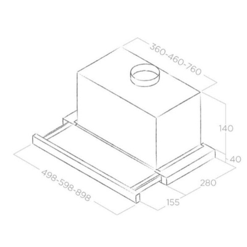 Витяжка Elica TT14 STD GRIX/A/50