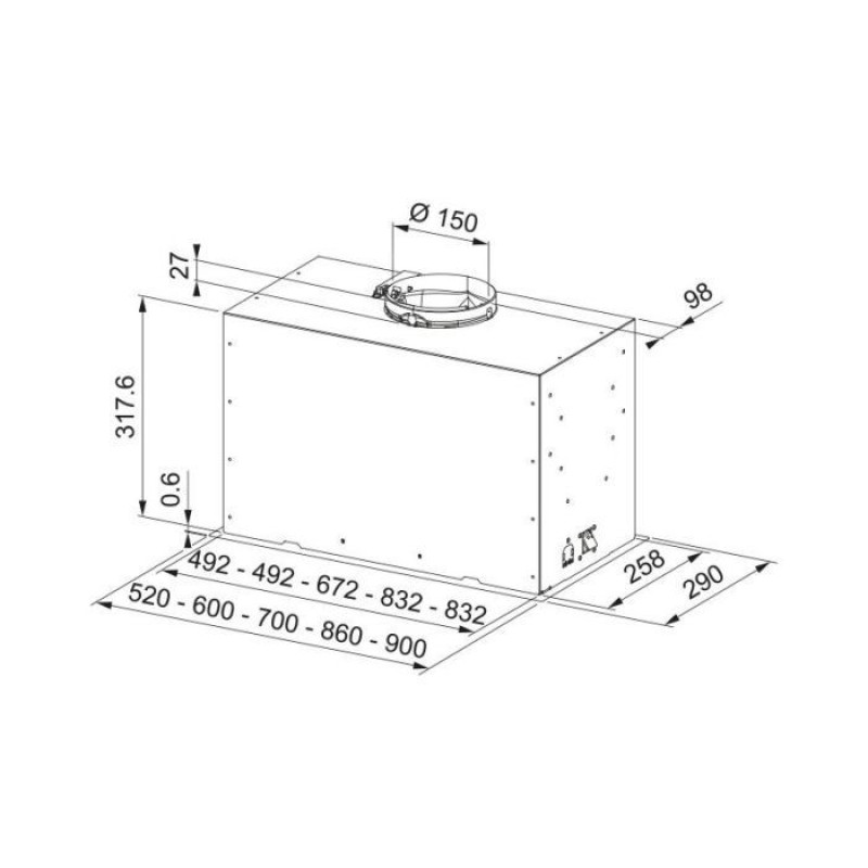 Витяжка Franke Box Flush Basic FBFE BK A52 (305.0729.555)