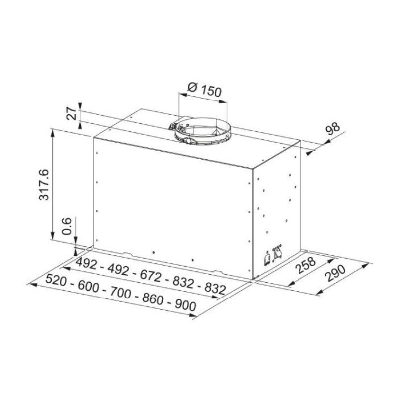 Витяжка Franke Box Flush Basic FBFE LG A52 (305.0729.554)