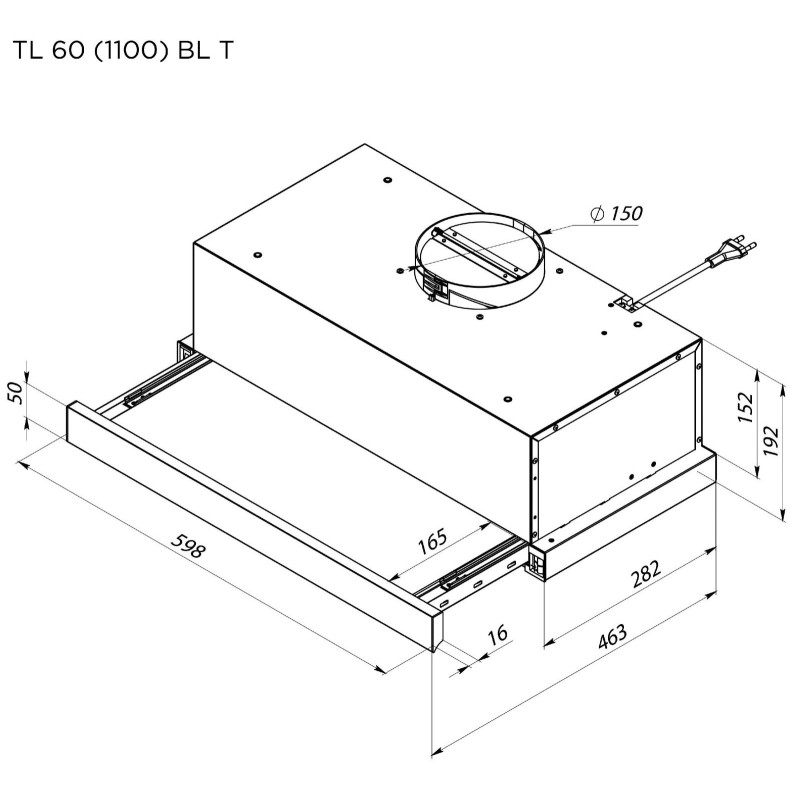 Витяжка Pyramida TL 60 (1100) IX T