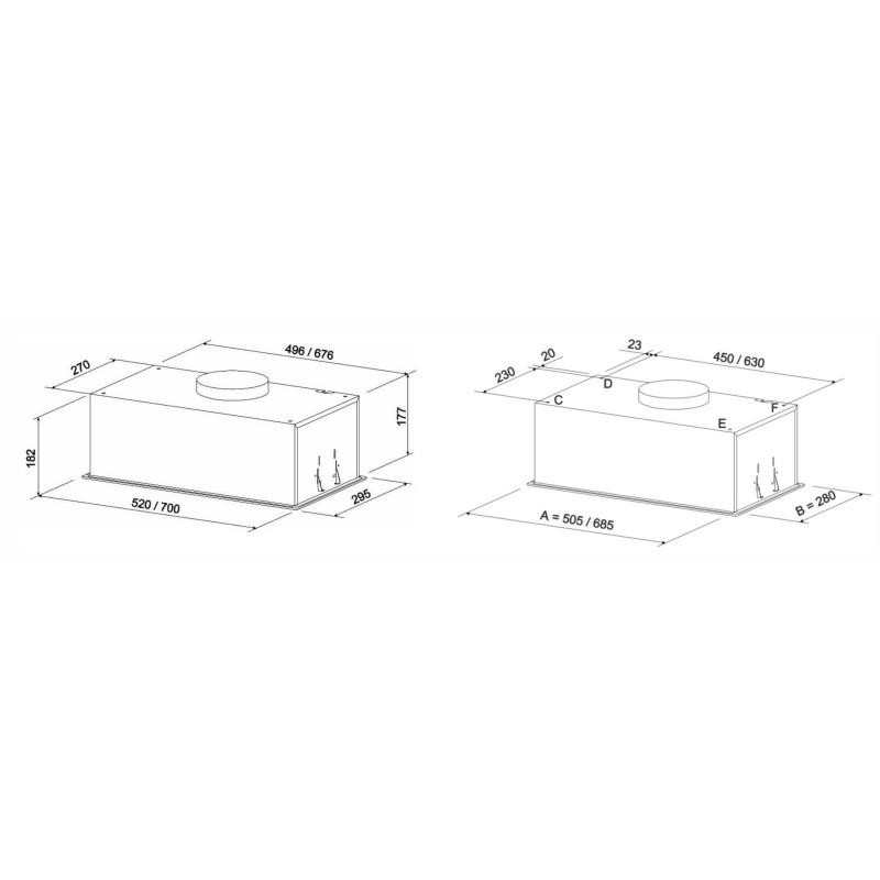 Витяжка ELEYUS GEMINI 700 LED 52 BL