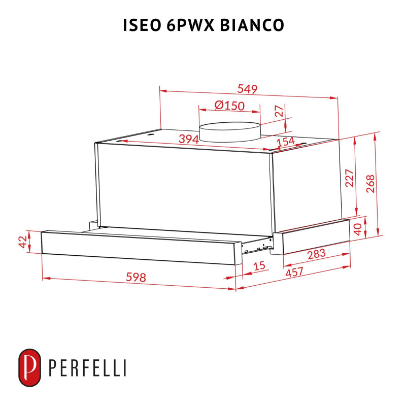 Витяжка PERFELLI ISEO 6PWX BIANCO